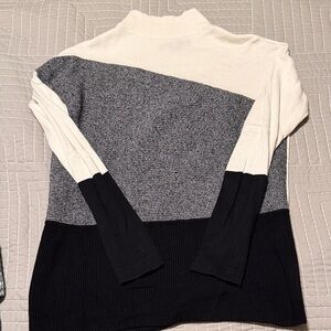 Apt. 9 Women's Cowl Neck Sweater - Cream, Gray, and Black